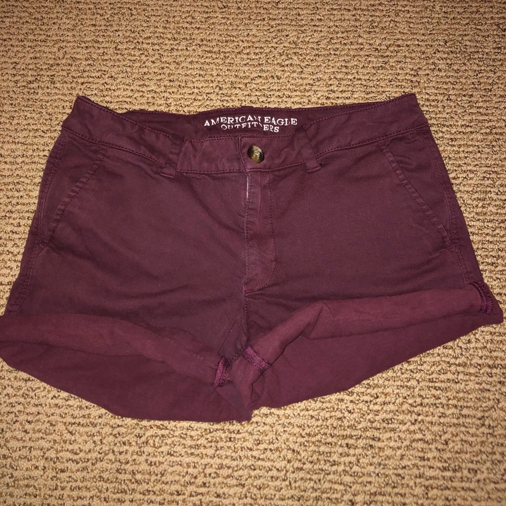 American Eagle Maroon Shorts